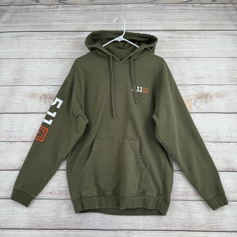 5.11 Tactical Hoodie Sweatshirt Adult Medium Army‎ Green Logo Sleeve